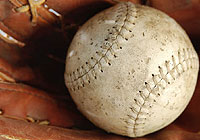 baseball glove and baseball