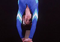 gymnast on the balance beam