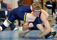 wrestling match in progress