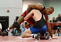 wrestling match in progress