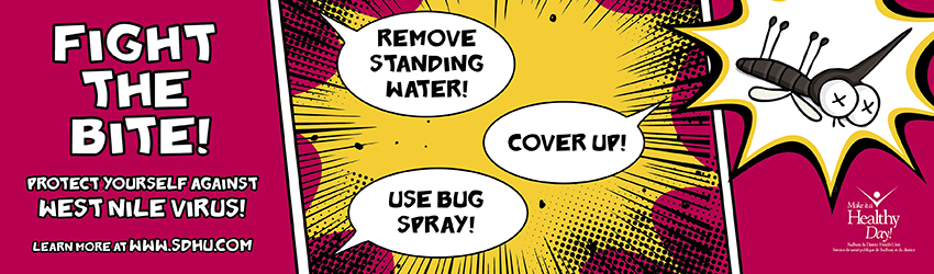 Bus bench ad: Fight West Nile