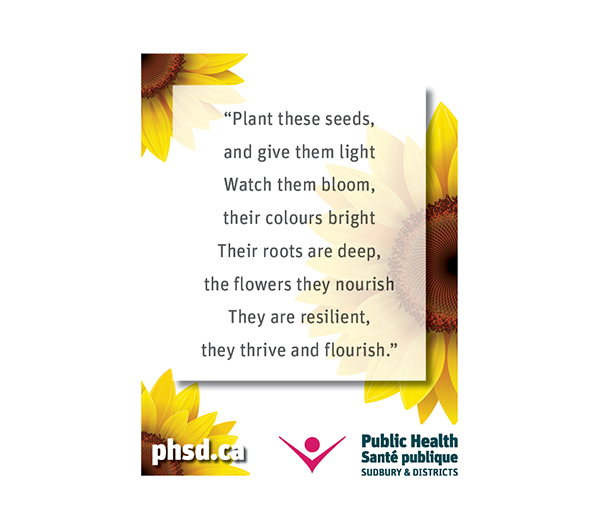 Card: Flourishing poem for students