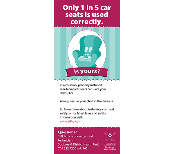 Rack card: Car seat installation