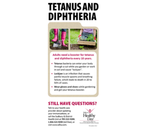 Rack card: Tetanus and diphtheria vaccine