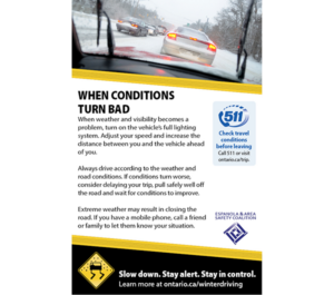 Info card: Winter driving (3 of 6)