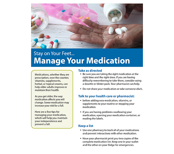 Factsheet: Manage your medication (page 1 of 2)