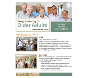Factsheet: ParkSide older adult programming (page 1 of 2)