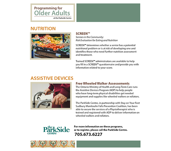 Factsheet: ParkSide older adult programming (page 2 of 2)