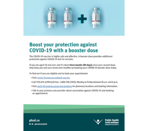 Flyer: COVID-19 booster vaccine