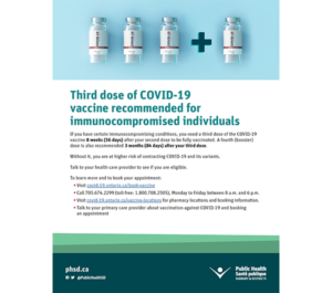 Flyer: COVID-19 booster vaccine for immunocomprimised individuals