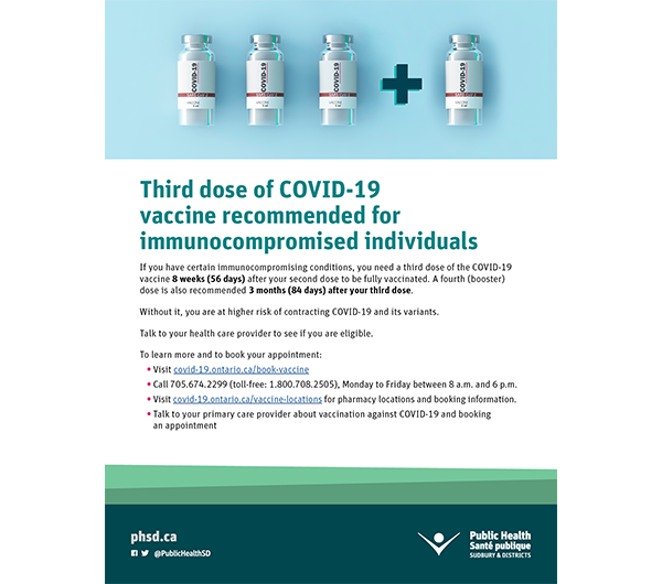 Flyer: COVID-19 booster vaccine for immunocomprimised individuals