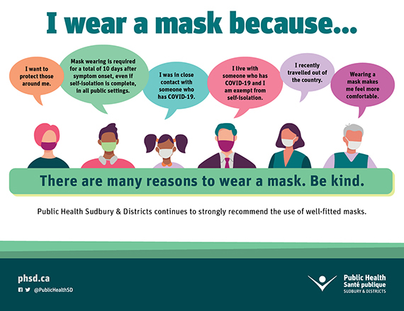Flyer: “I wear a mask because…”