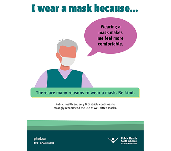 Flyer: “I wear a mask because…” series (1 of 6)